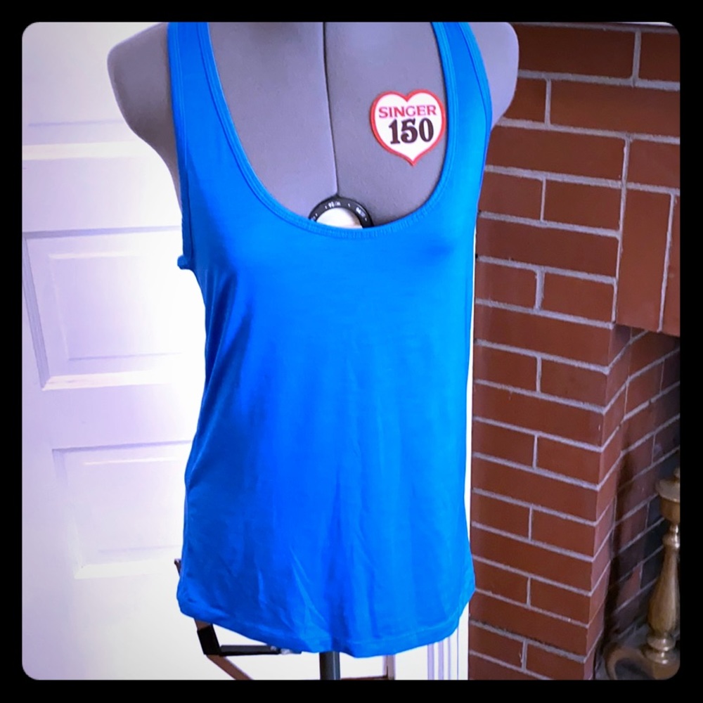 Xl blue racer back workout tank